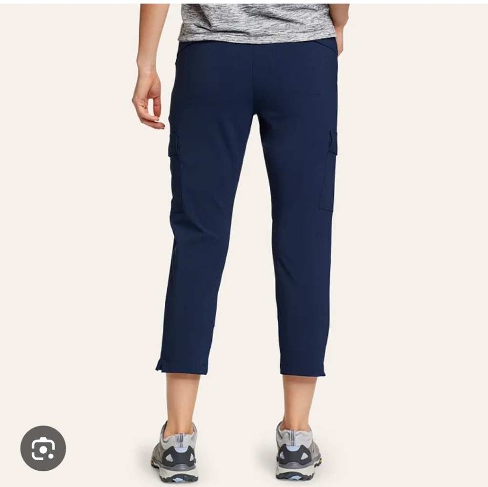 EDDIE BAUER Womens Blue Climacool Cargo Capri Cropped Pants Hikining Outdoor 6